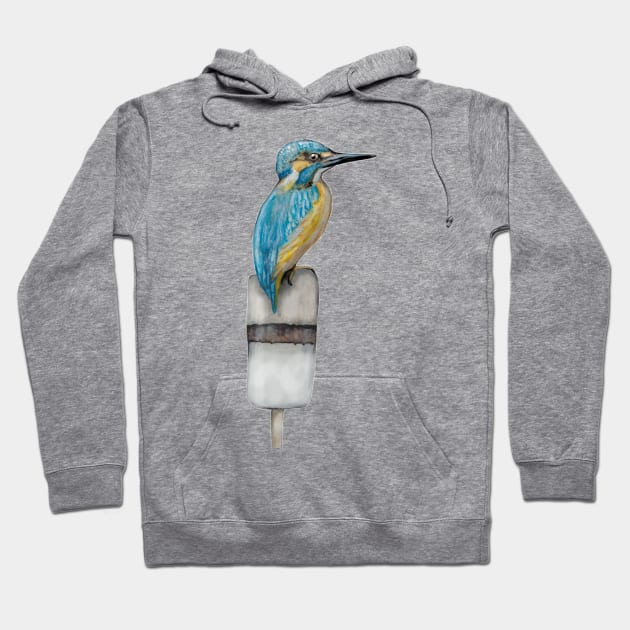 KIngfisher on ice 5 Hoodie by msmart